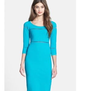 Nicole Miler Illusion Inset Bandage Knit Dress Med
